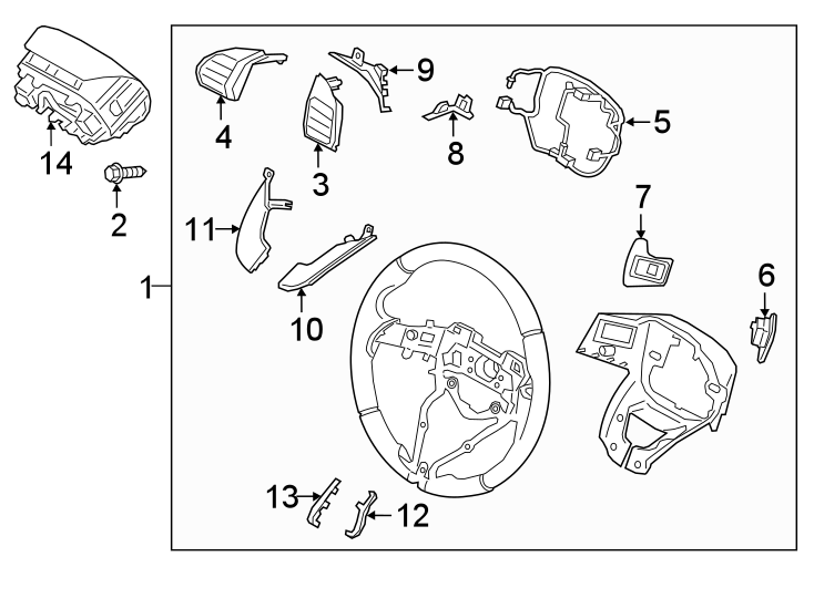 Diagram STEERING WHEEL & TRIM. for your 2011 Hyundai Genesis Coupe   