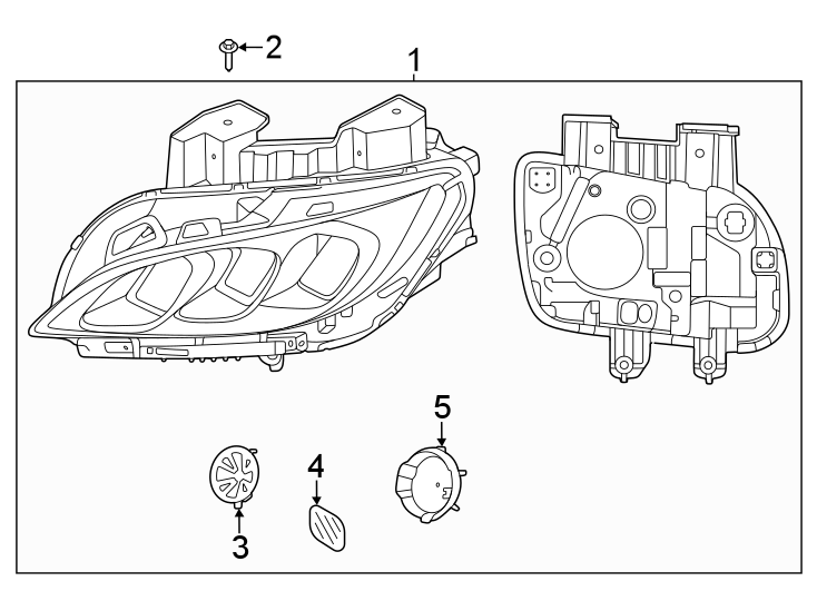 Diagram Front lamps. Headlamp components. for your Hyundai