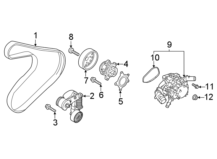 9Belts & pulleys. Water pump.https://images.simplepart.com/images/parts/motor/fullsize/1098051.png