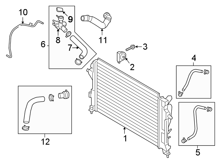 8Radiator & components.https://images.simplepart.com/images/parts/motor/fullsize/1098061.png