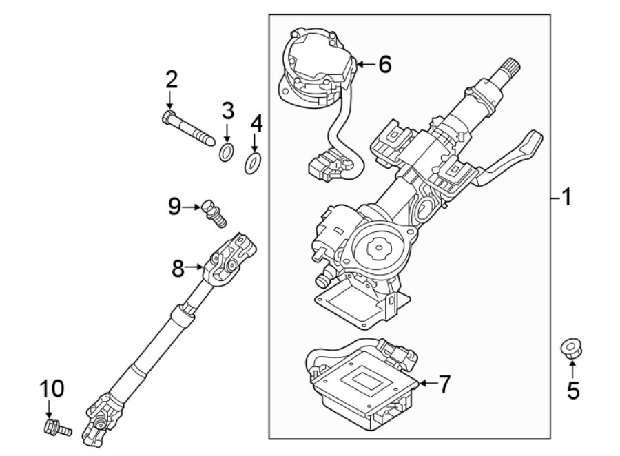 Diagram STEERING COLUMN ASSEMBLY. for your Hyundai