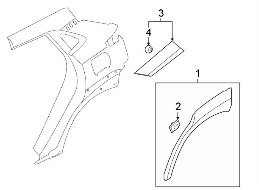 Diagram QUARTER PANEL. EXTERIOR TRIM. for your Hyundai