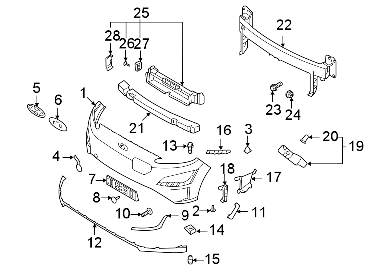 14Front bumper & grille. Bumper & components.https://images.simplepart.com/images/parts/motor/fullsize/1098751.png