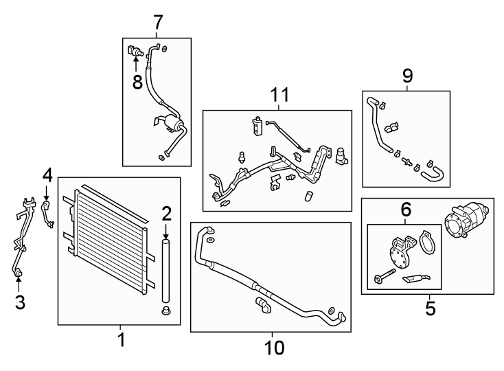 11Air conditioner & heater. Compressor & lines.https://images.simplepart.com/images/parts/motor/fullsize/1098765.png