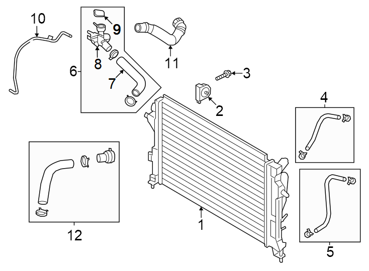 4Radiator & components.https://images.simplepart.com/images/parts/motor/fullsize/1099105.png