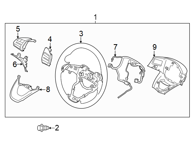 Diagram Steering wheel & trim. for your 2011 Hyundai Accent   