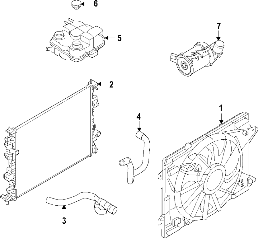 Diagram Cooling system. Cooling fan. Water pump. for your 2008 Ford Explorer   