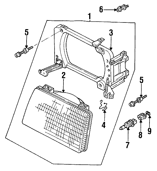 8FRONT LAMPS. HEADLAMP COMPONENTS.https://images.simplepart.com/images/parts/motor/fullsize/1308050.png