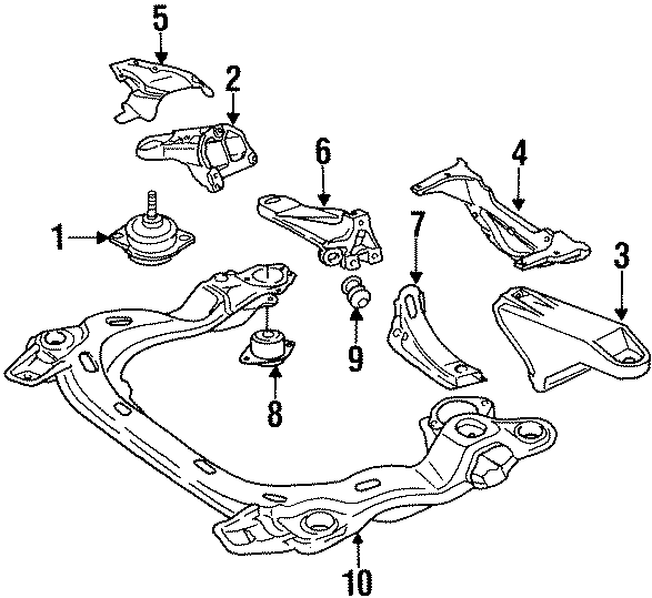 ENGINE / TRANSAXLE. ENGINE & TRANS MOUNTING.