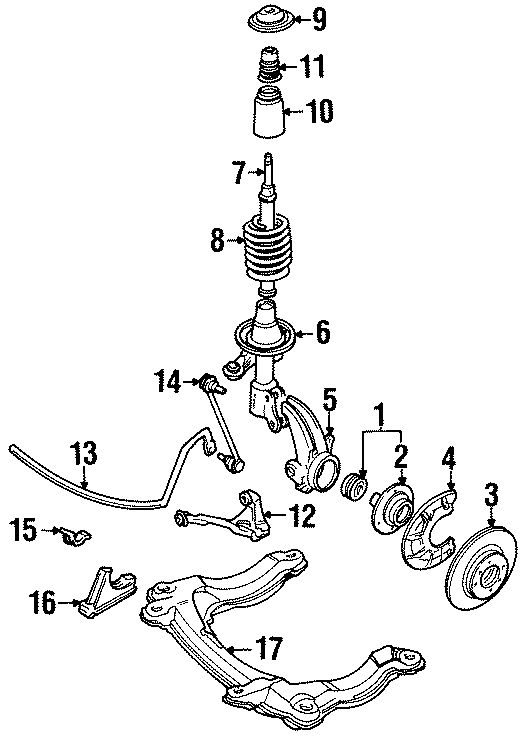 1FRONT SUSPENSION. BRAKE COMPONENTS. SUSPENSION COMPONENTS.https://images.simplepart.com/images/parts/motor/fullsize/1309600.png