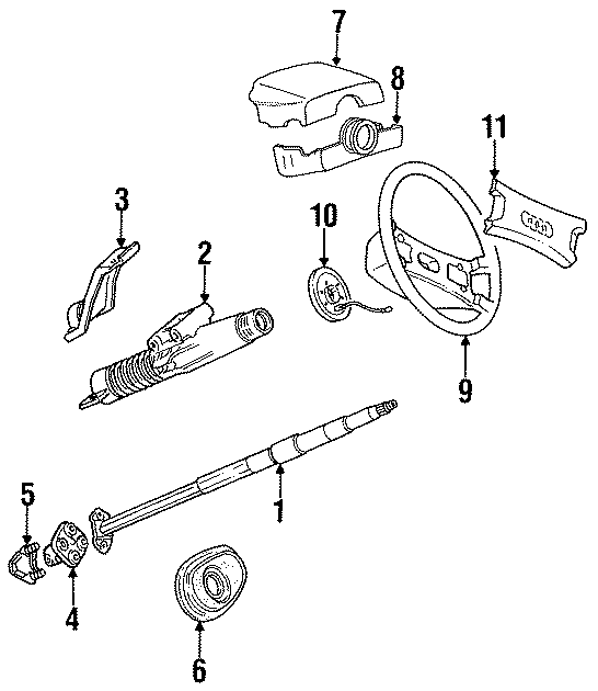 STEERING COLUMN & WHEEL.