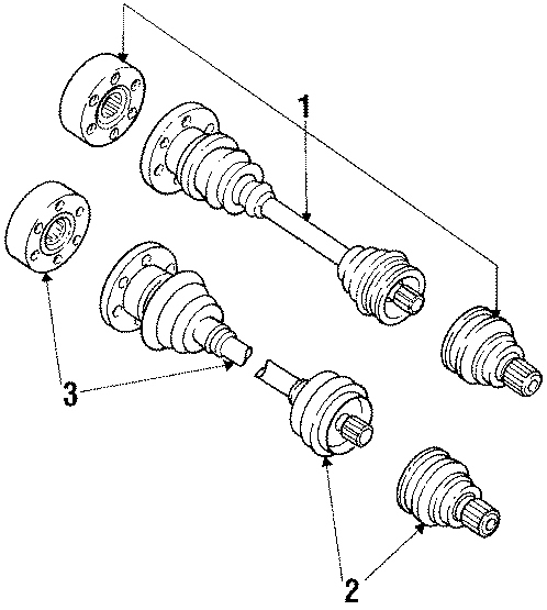 REAR SUSPENSION. AXLE SHAFT.