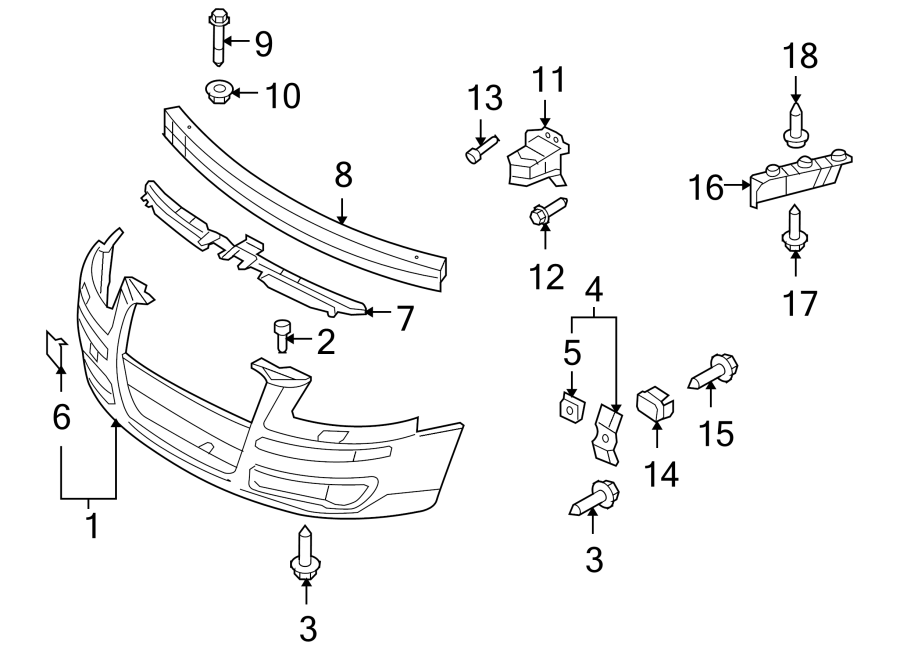 2FRONT BUMPER & GRILLE. BUMPER & COMPONENTS.https://images.simplepart.com/images/parts/motor/fullsize/1311005.png