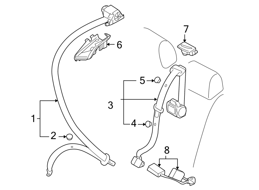 7RESTRAINT SYSTEMS. REAR SEAT BELTS.https://images.simplepart.com/images/parts/motor/fullsize/1311470.png