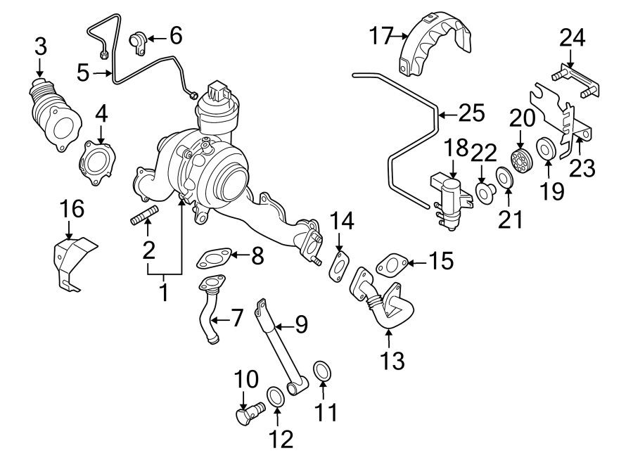 Engine / transaxle. Turbocharger & components.