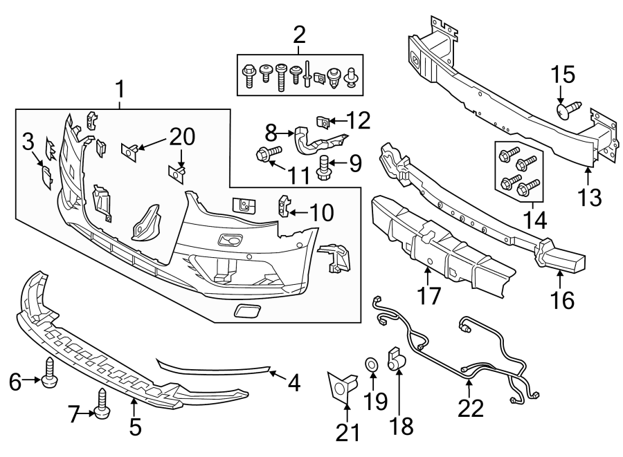 5Front bumper & grille. Bumper & components.https://images.simplepart.com/images/parts/motor/fullsize/1312005.png