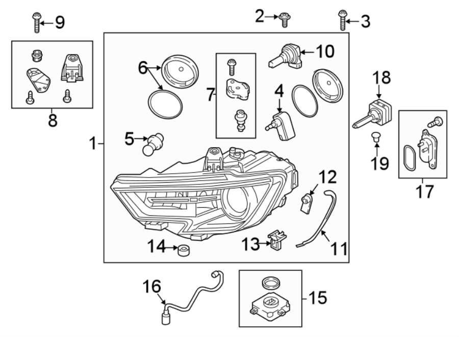 1FRONT LAMPS. HEADLAMP COMPONENTS.https://images.simplepart.com/images/parts/motor/fullsize/1312029.png