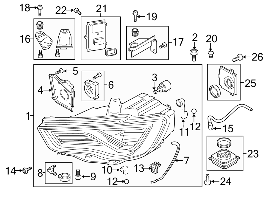 7FRONT LAMPS. HEADLAMP COMPONENTS.https://images.simplepart.com/images/parts/motor/fullsize/1312030.png