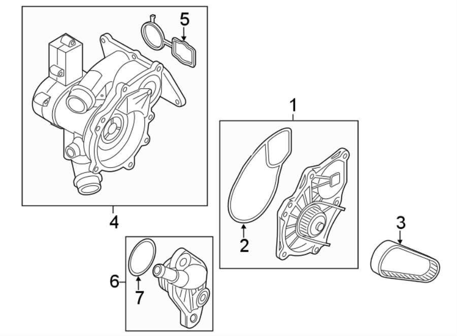 Diagram WATER PUMP. for your Audi A3  