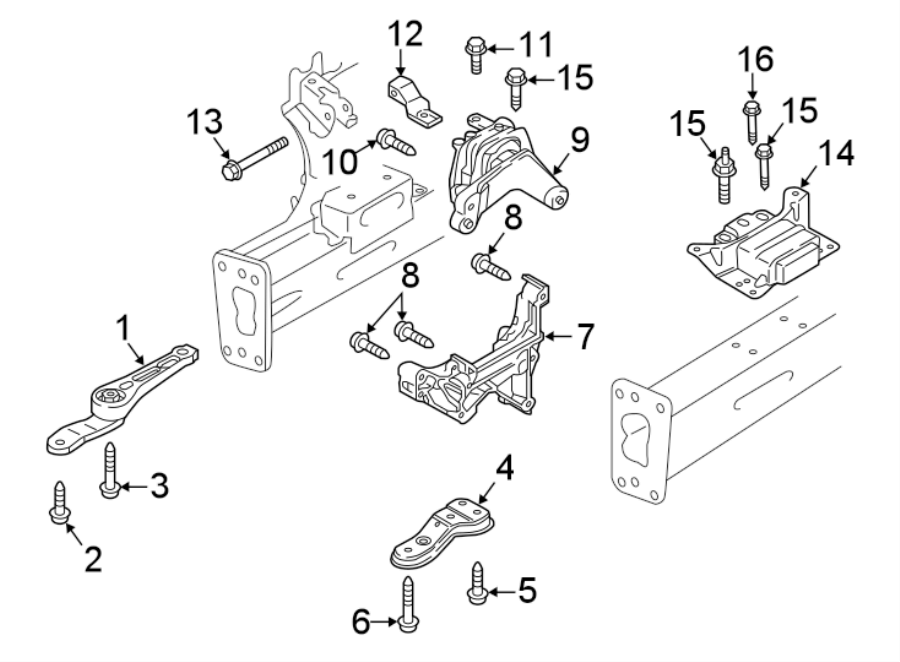 1ENGINE / TRANSAXLE. ENGINE & TRANS MOUNTING.https://images.simplepart.com/images/parts/motor/fullsize/1312402.png