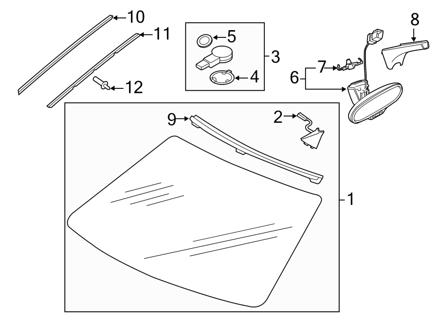 3WINDSHIELD. GLASS. REVEAL MOLDINGS.https://images.simplepart.com/images/parts/motor/fullsize/1312510.png