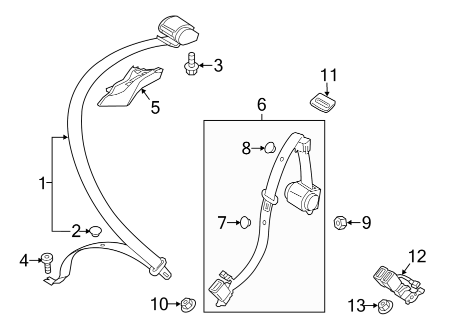 7RESTRAINT SYSTEMS. REAR SEAT BELTS.https://images.simplepart.com/images/parts/motor/fullsize/1312600.png