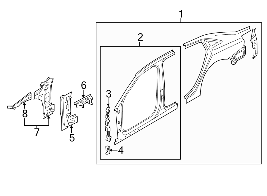 8PILLARS. ROCKER & FLOOR. APERTURE PANEL. HINGE PILLAR. UNISIDE.https://images.simplepart.com/images/parts/motor/fullsize/1312700.png