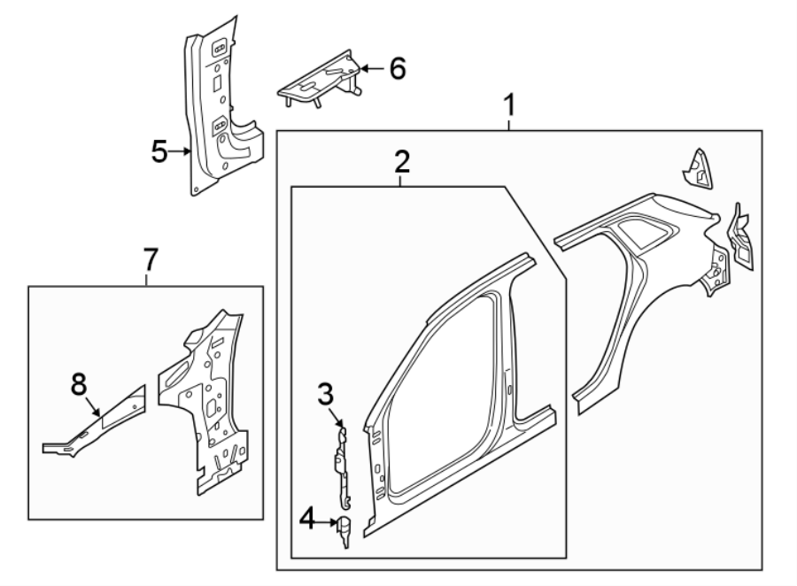 1PILLARS. ROCKER & FLOOR. APERTURE PANEL. HINGE PILLAR. UNISIDE.https://images.simplepart.com/images/parts/motor/fullsize/1312702.png