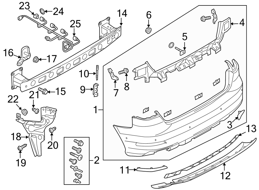 1REAR BUMPER. BUMPER & COMPONENTS.https://images.simplepart.com/images/parts/motor/fullsize/1312970.png