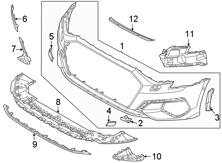 9Front bumper & grille. Bumper & components.https://images.simplepart.com/images/parts/motor/fullsize/1313025.png