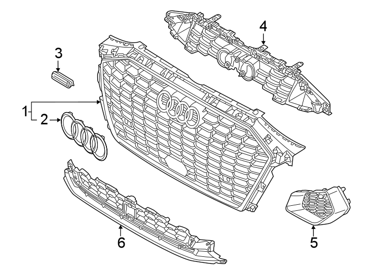 2Front bumper & grille. Grille & components.https://images.simplepart.com/images/parts/motor/fullsize/1313040.png