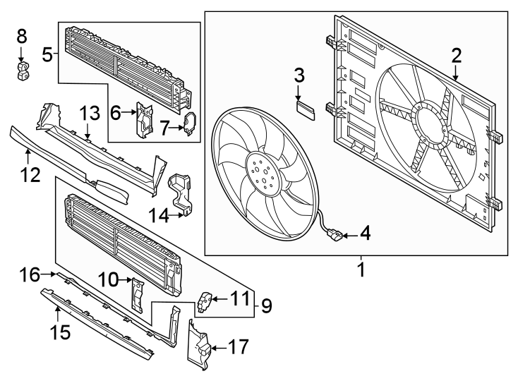 2Rear bumper. Cooling fan.https://images.simplepart.com/images/parts/motor/fullsize/1313100.png