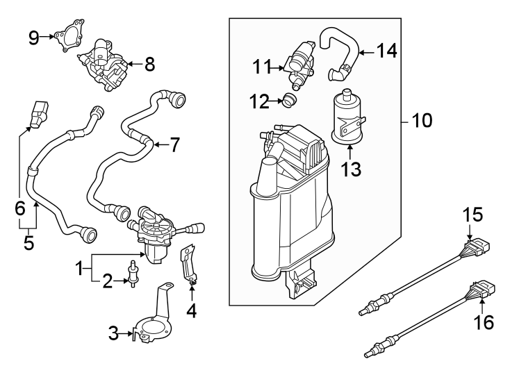 9Emission system. Emission components.https://images.simplepart.com/images/parts/motor/fullsize/1313365.png