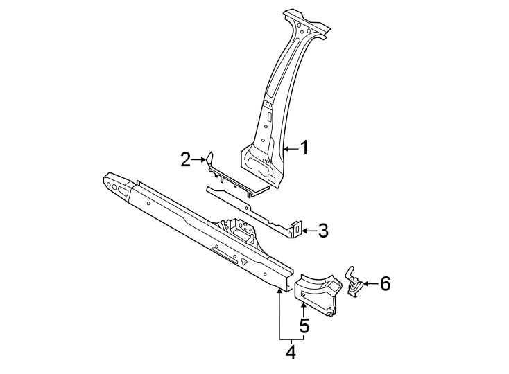 4Pillars. Rocker & floor. Center pillar & rocker.https://images.simplepart.com/images/parts/motor/fullsize/1313605.png