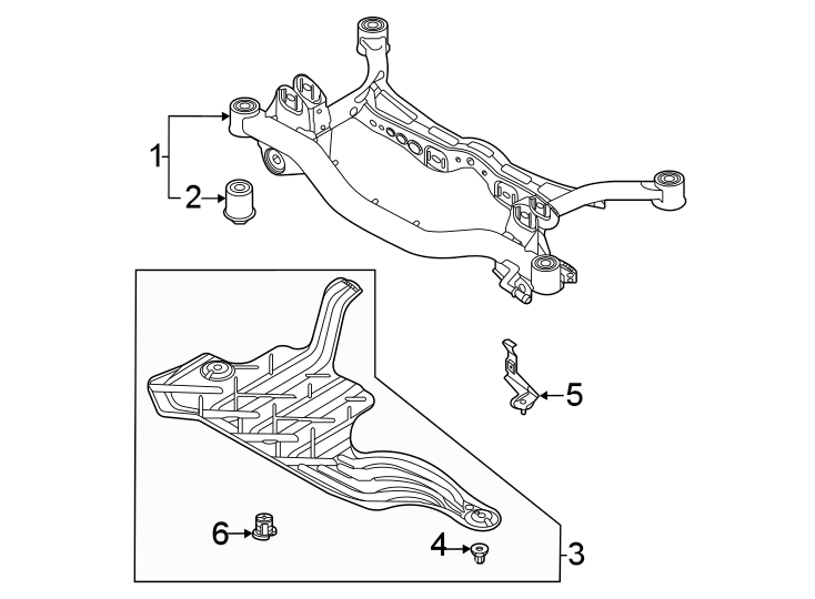 Rear suspension. Suspension mounting.