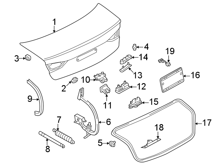 13Trunk lid. Lid & components.https://images.simplepart.com/images/parts/motor/fullsize/1313845.png