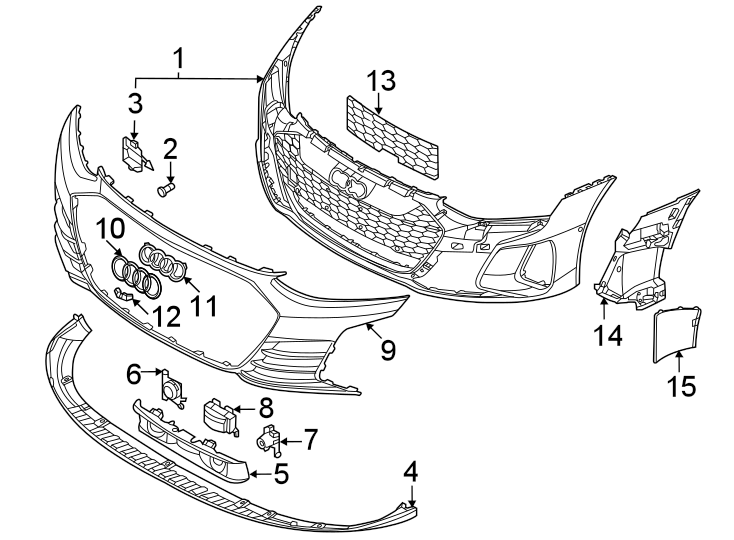 5Front bumper & grille. Bumper & components.https://images.simplepart.com/images/parts/motor/fullsize/1314005.png