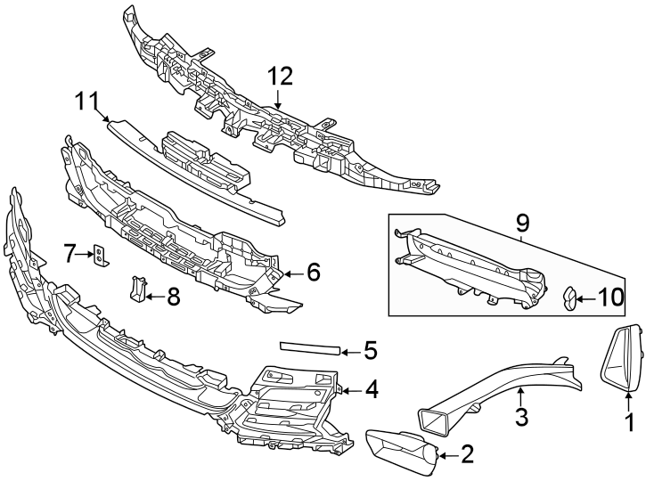 5Front bumper & grille. Grille & components.https://images.simplepart.com/images/parts/motor/fullsize/1314020.png