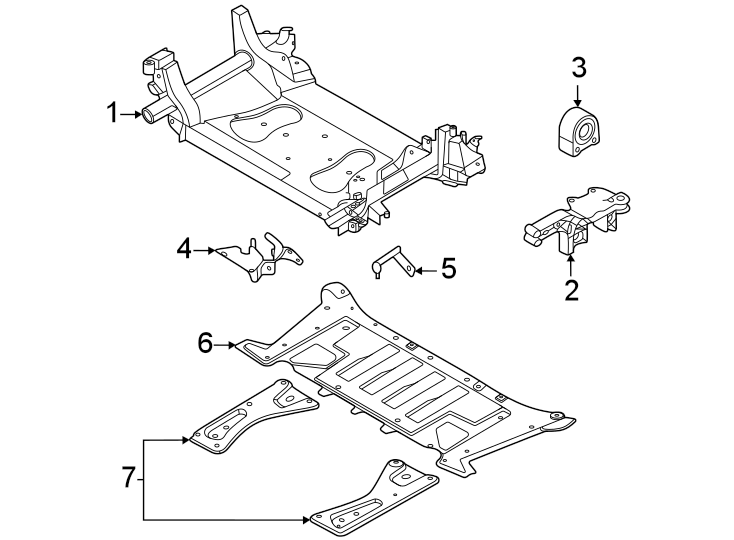 Front suspension. Suspension mounting.