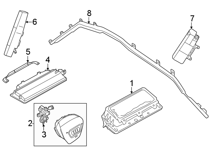 1Restraint systems. Air bag components.https://images.simplepart.com/images/parts/motor/fullsize/1314470.png