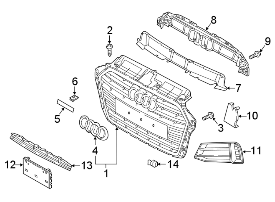 12FRONT BUMPER & GRILLE. GRILLE & COMPONENTS.https://images.simplepart.com/images/parts/motor/fullsize/1316022.png