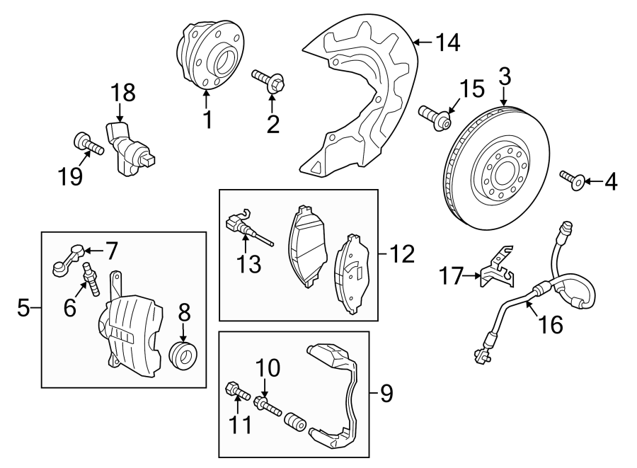 FRONT SUSPENSION. BRAKE COMPONENTS.