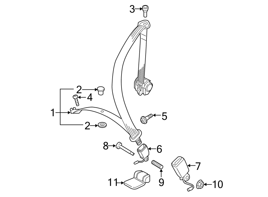 8RESTRAINT SYSTEMS. REAR SEAT BELTS.https://images.simplepart.com/images/parts/motor/fullsize/1316600.png