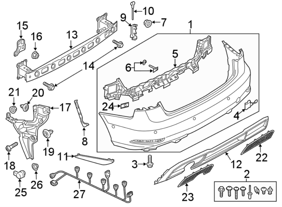 4Rear bumper. Bumper & components.https://images.simplepart.com/images/parts/motor/fullsize/1316948.png