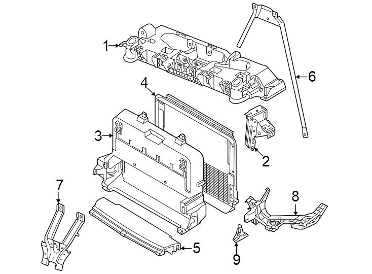 8Radiator support.https://images.simplepart.com/images/parts/motor/fullsize/1317030.png