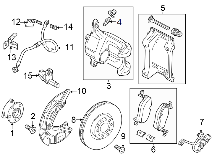 Front suspension. Brake components.