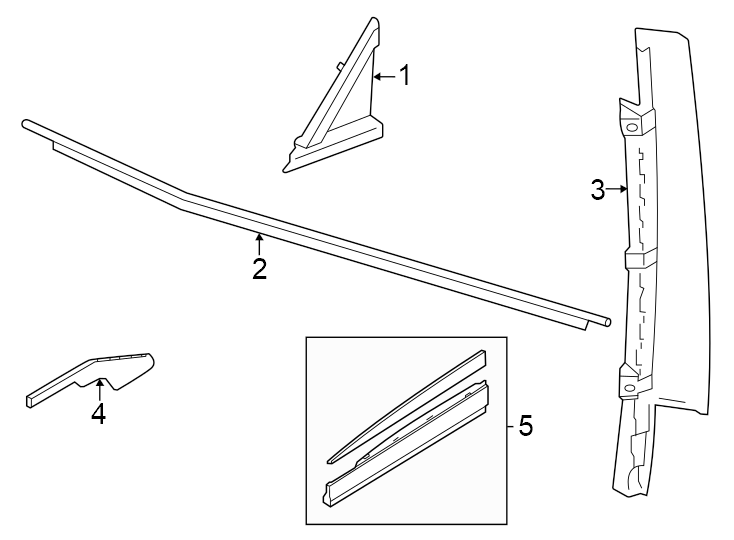 5Front door. Exterior trim.https://images.simplepart.com/images/parts/motor/fullsize/1317465.png