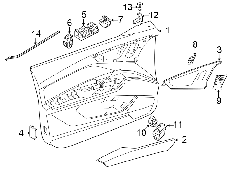 11Front door. Interior trim.https://images.simplepart.com/images/parts/motor/fullsize/1317485.png