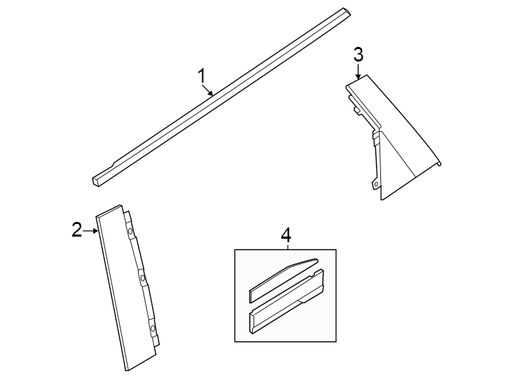 Rear door. Exterior trim.