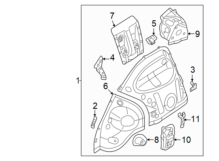 7Quarter panel. Inner structure.https://images.simplepart.com/images/parts/motor/fullsize/1317540.png